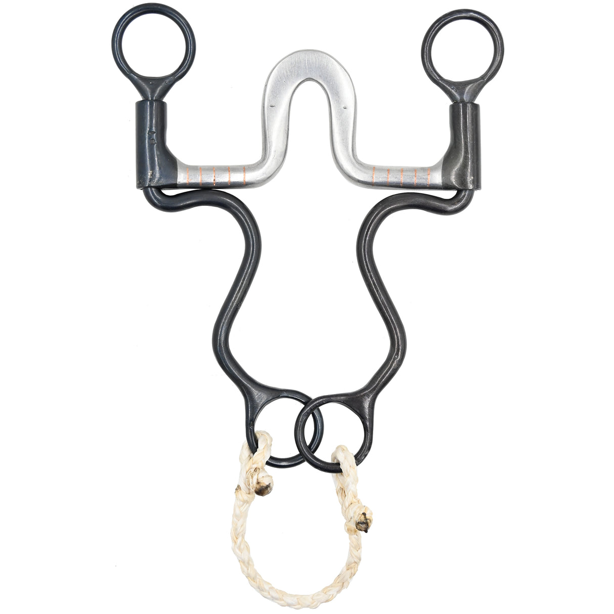Dutton Bits Solid High Spoon Port Bit on Cavalry Shanks