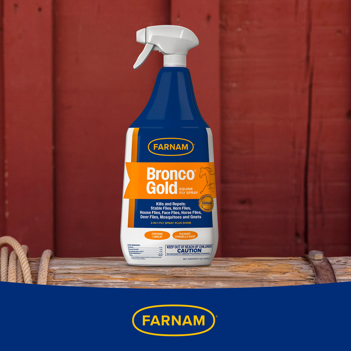 Farnam Bronco Gold Equine Fly Spray- 32oz.