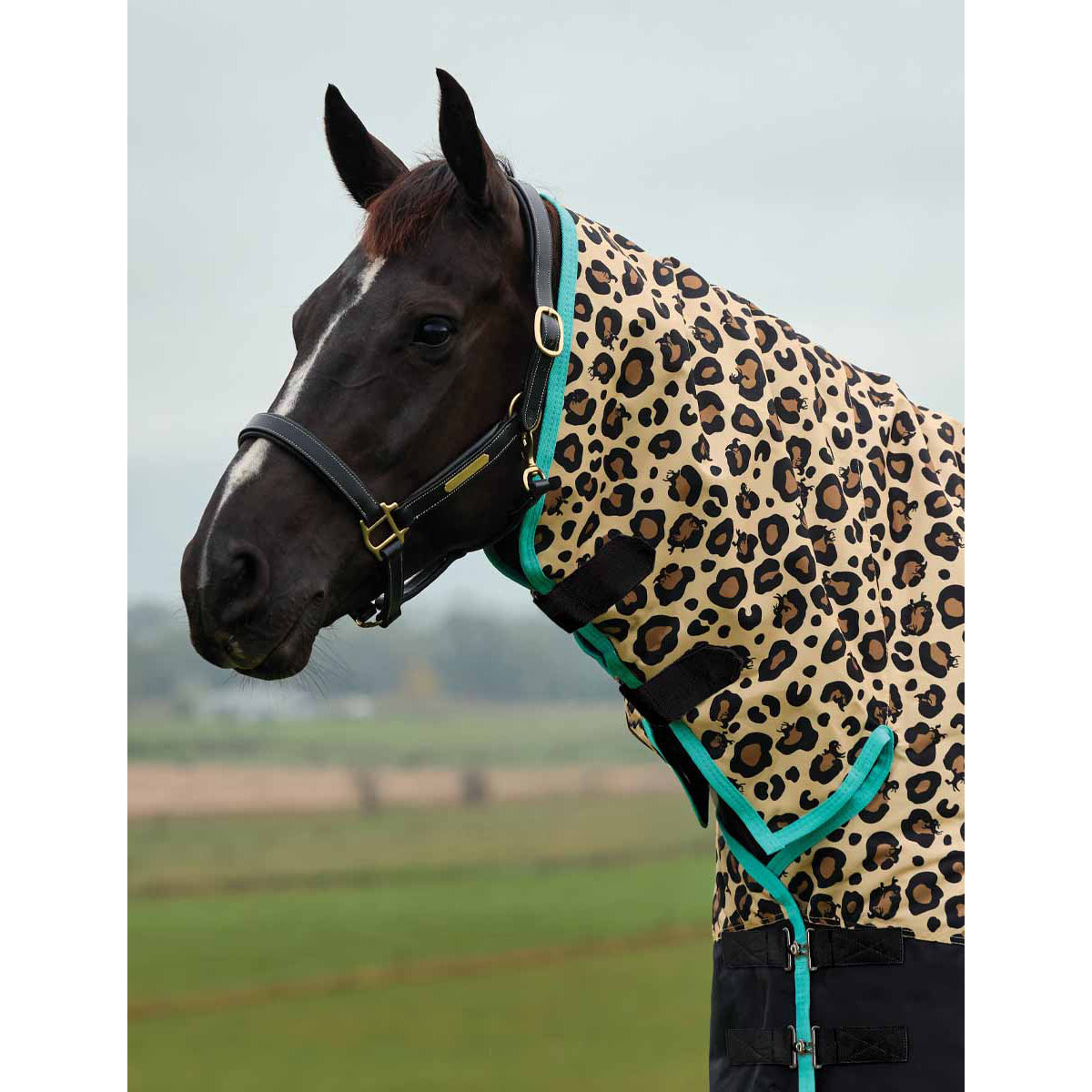 Weatherbeeta Saxon Defiant Leopard Print 600D Combo Neck- 200G