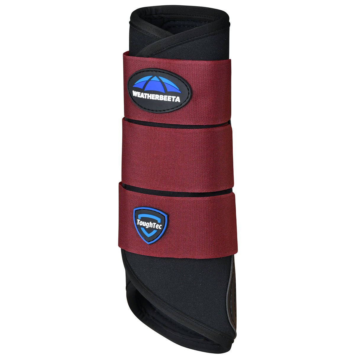 Weatherbeeta Tough-Tec Prime Brushing Boots- Black/Burgundy