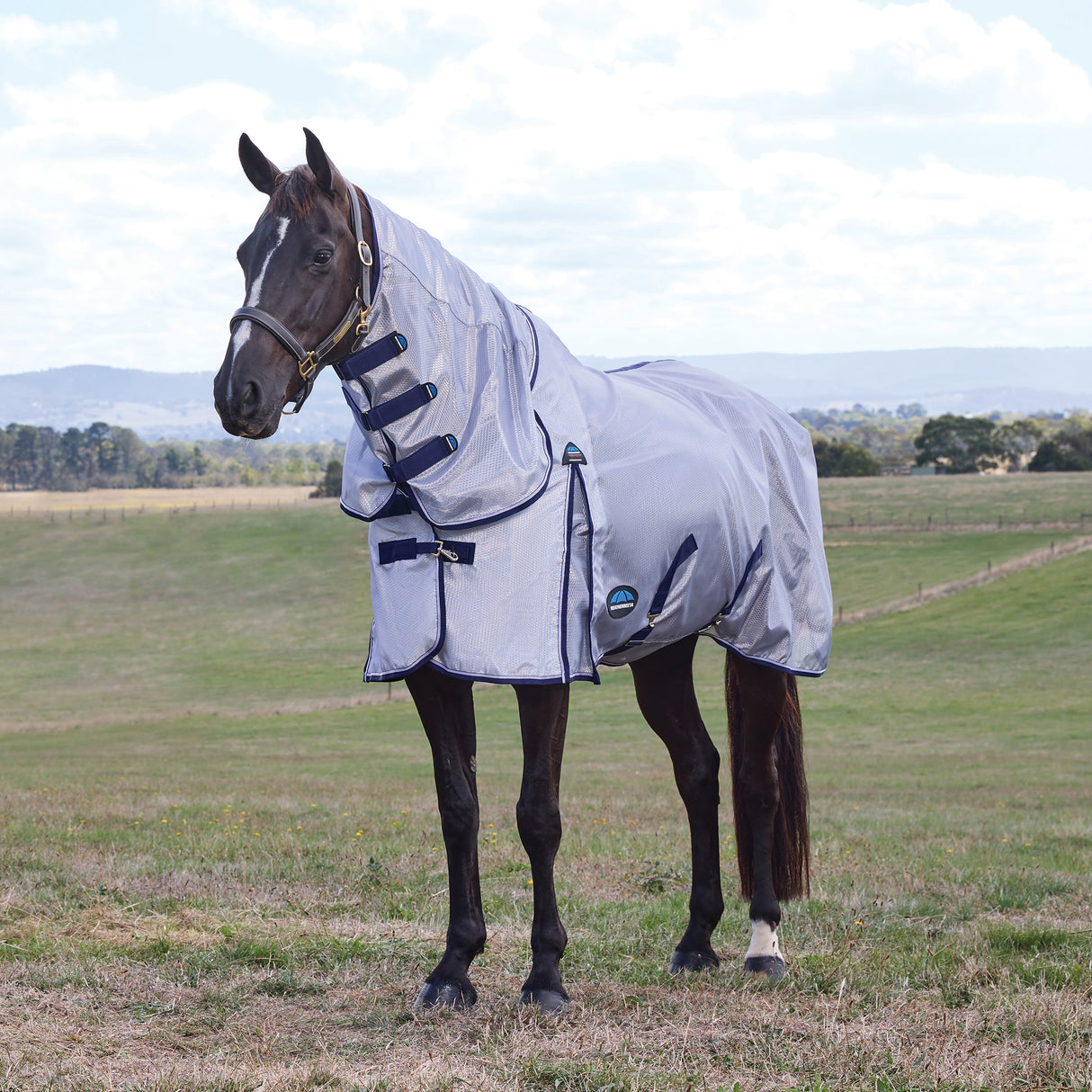 Weatherbeeta ComFiTec Hexi Shield Fly Sheet Combo- Silver/Navy/White