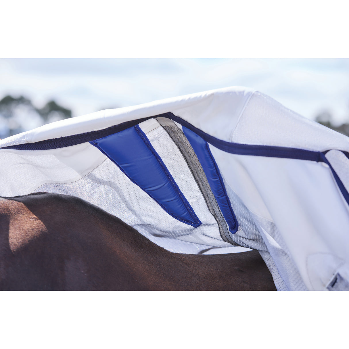 Weatherbeeta ComFiTec Hexi Shield Fly Sheet Combo- Silver/Navy/White