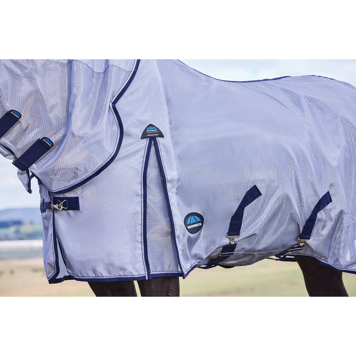 Weatherbeeta ComFiTec Hexi Shield Fly Sheet Combo- Silver/Navy/White
