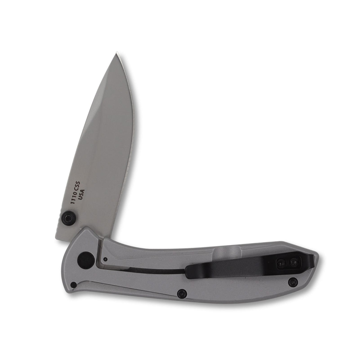 Moore Maker Silver Aluminum Self Assist Liner Lock Pocket Knife- 4"