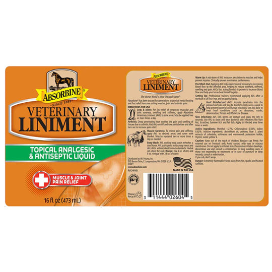 Absorbine Veterinary Liniment Liquid- 32oz.