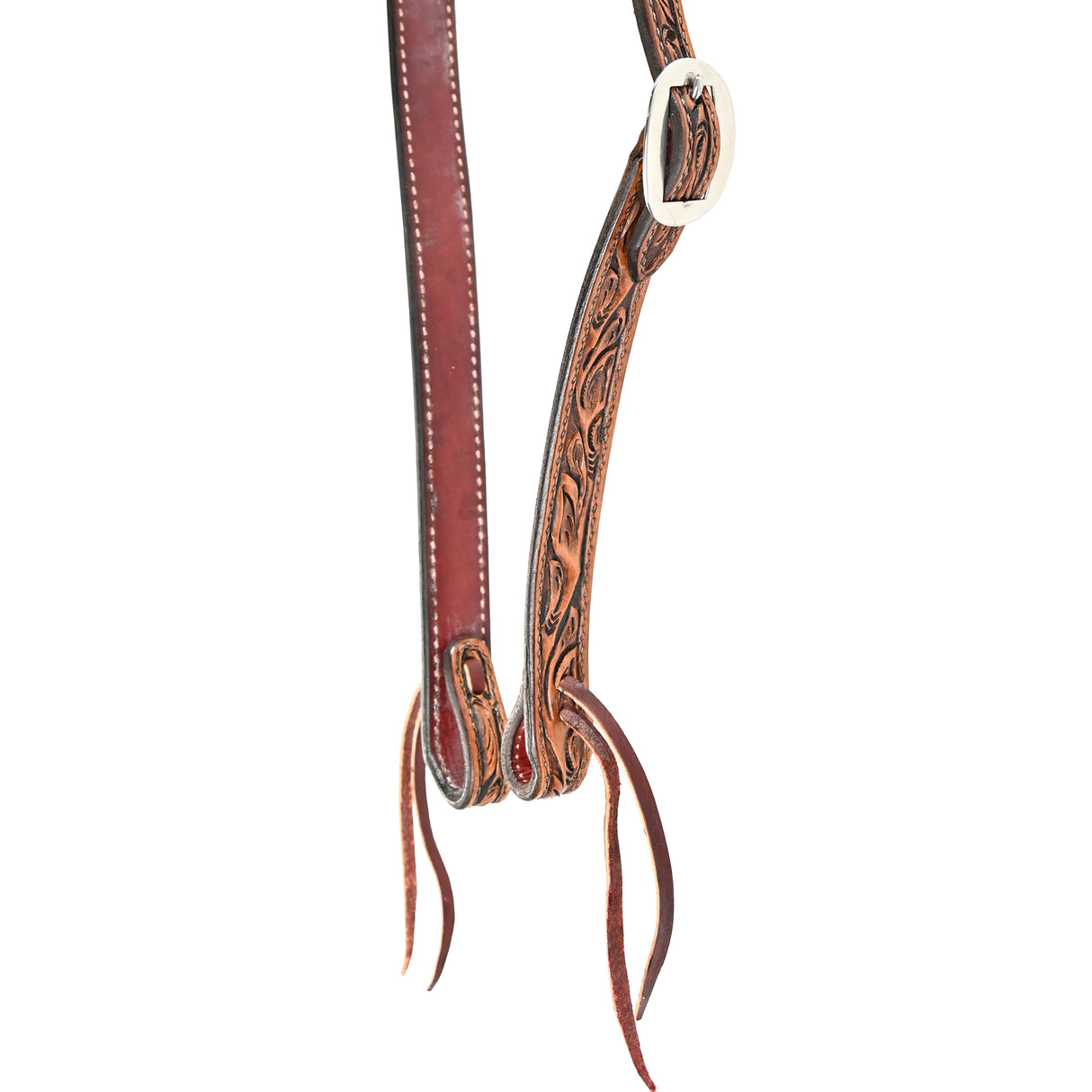 Billy Cook Saddlery 1" Floral Tooled Tapered Slip Ear Headstall