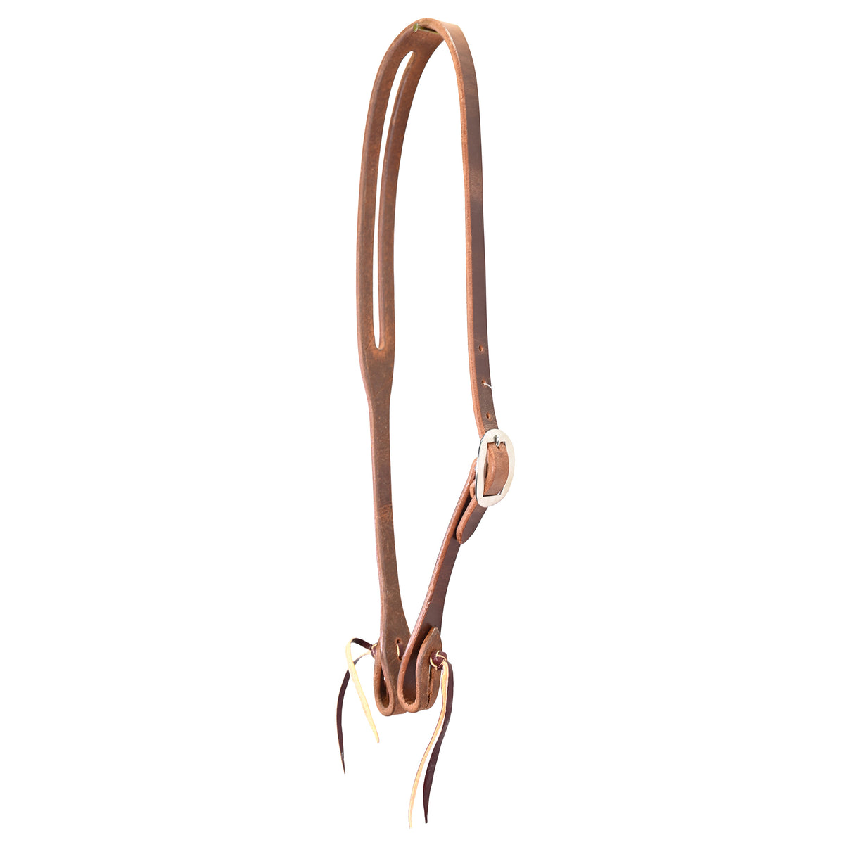 Billy Cook Saddlery 5/8" Harness Leather Slot Ear Headstall w/ Pineapple Knots
