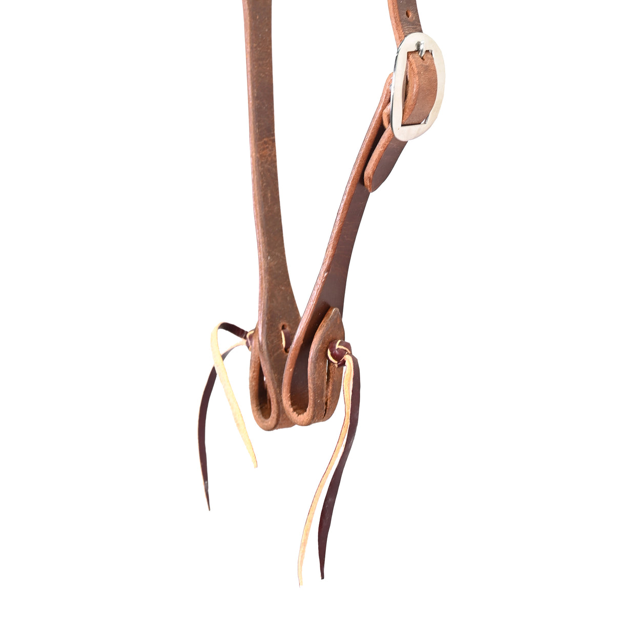 Billy Cook Saddlery 5/8" Harness Leather Slot Ear Headstall w/ Pineapple Knots