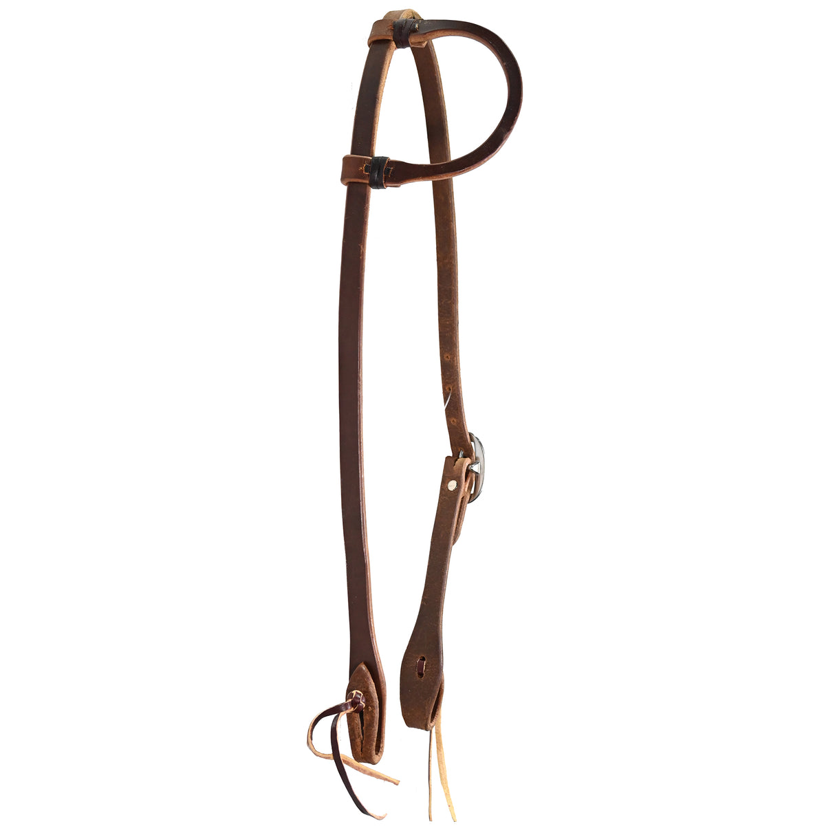 Billy Cook Saddlery 5/8" Harness Leather Slip Ear Headstall w/ Pineapple Knots