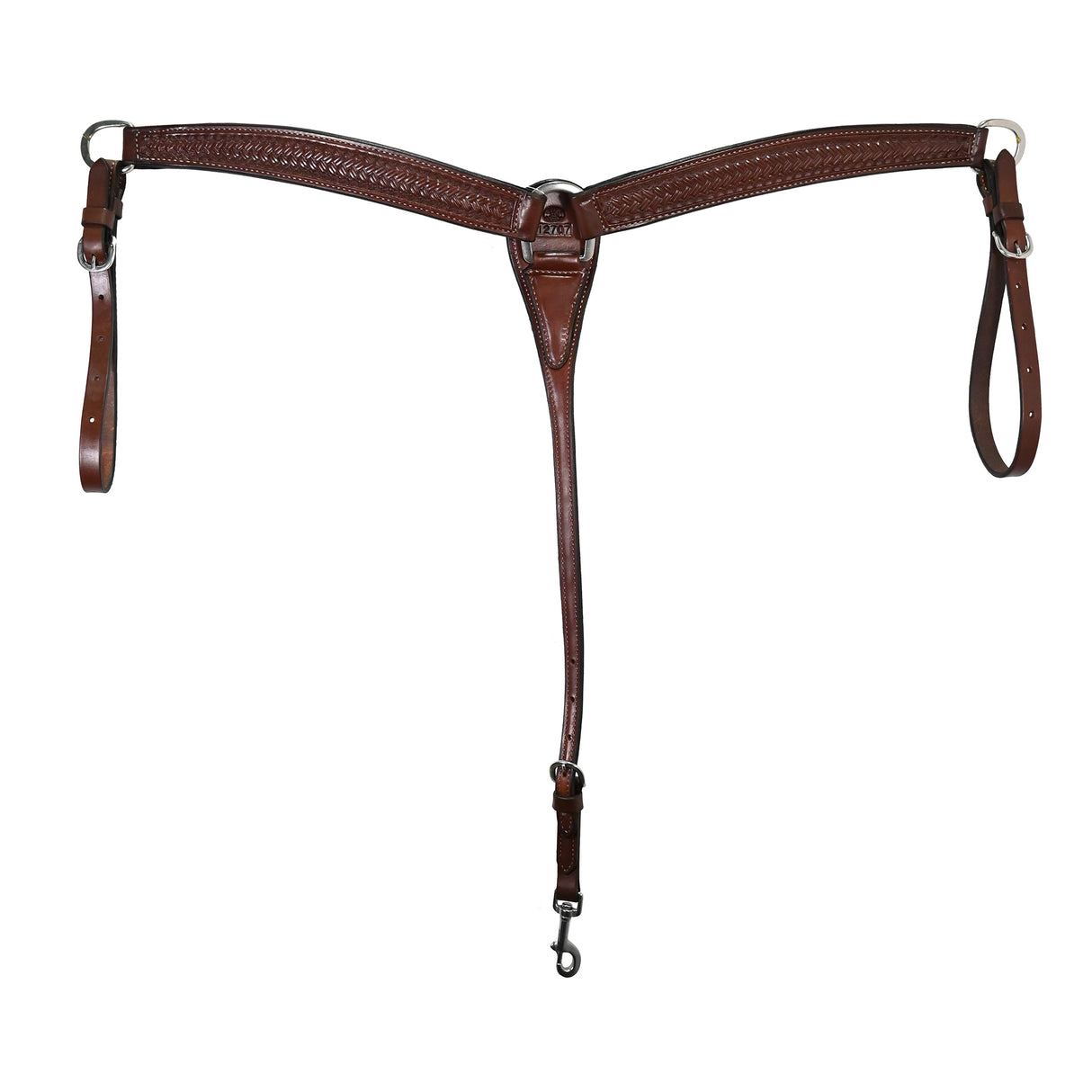 Billy Cook Saddlery 2" Hot Oiled Braid Stamped Breast Collar