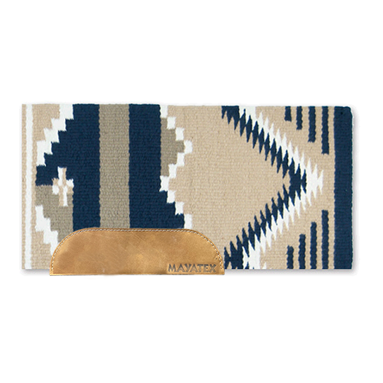 Mayatex Inc. 34"X68" Durango Show Saddle Blanket- Blue/Cream