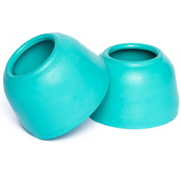 Horse-Craft Rubber Pull on Bell Boots- Turquoise