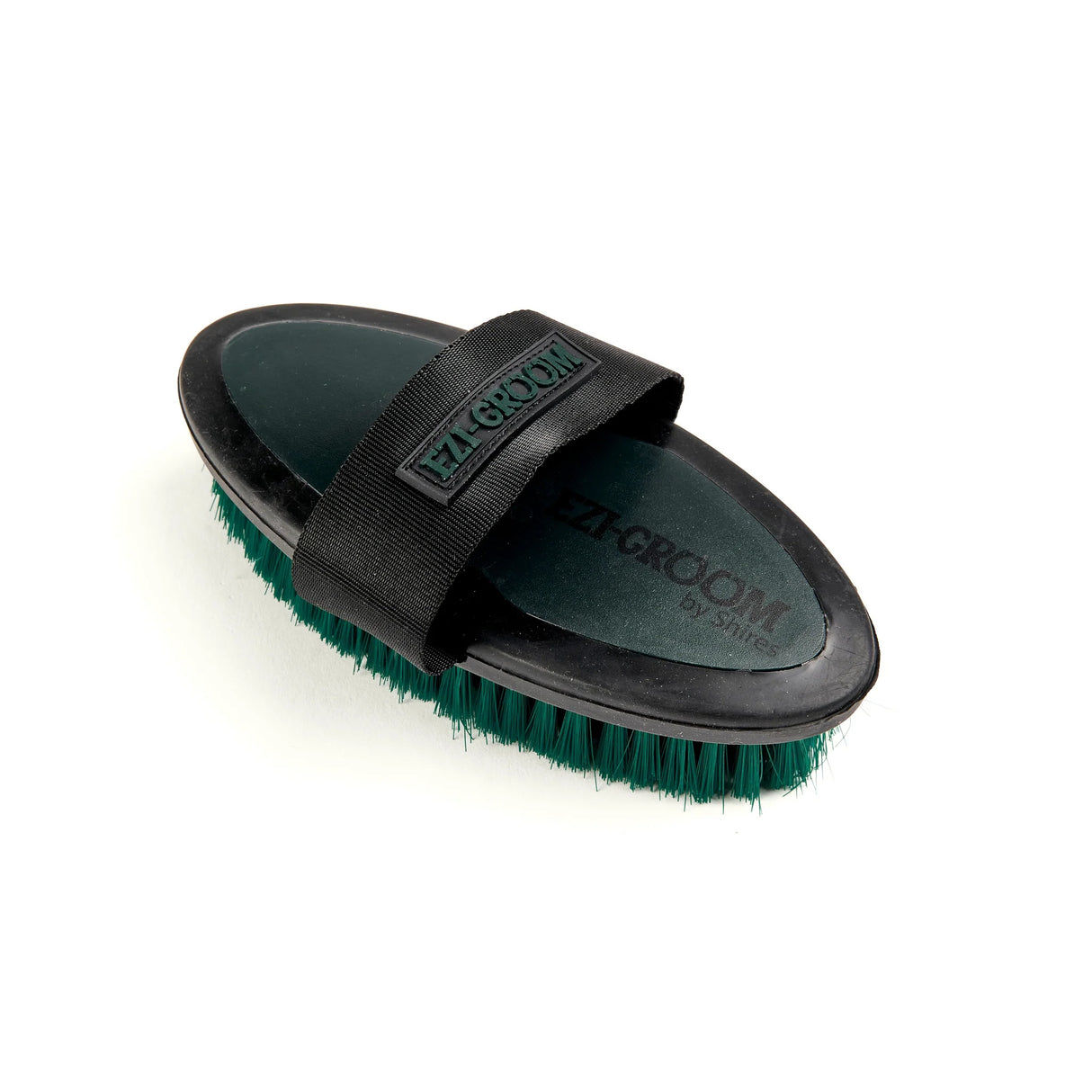 Shires EZI-Groom Grip Small Body Brush- Forest Green