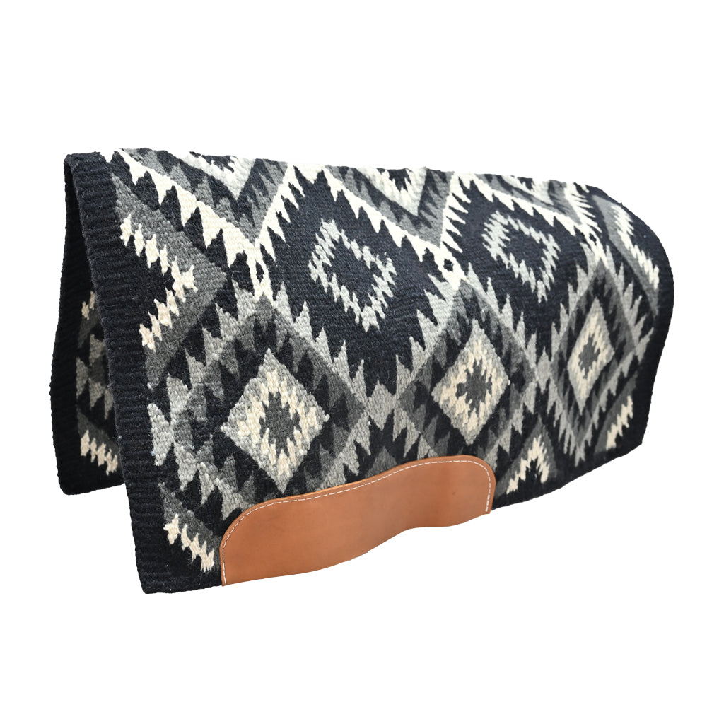 Mayatex Inc. 40"X34" Cactus Flower Show Saddle Blanket- Black/Grey