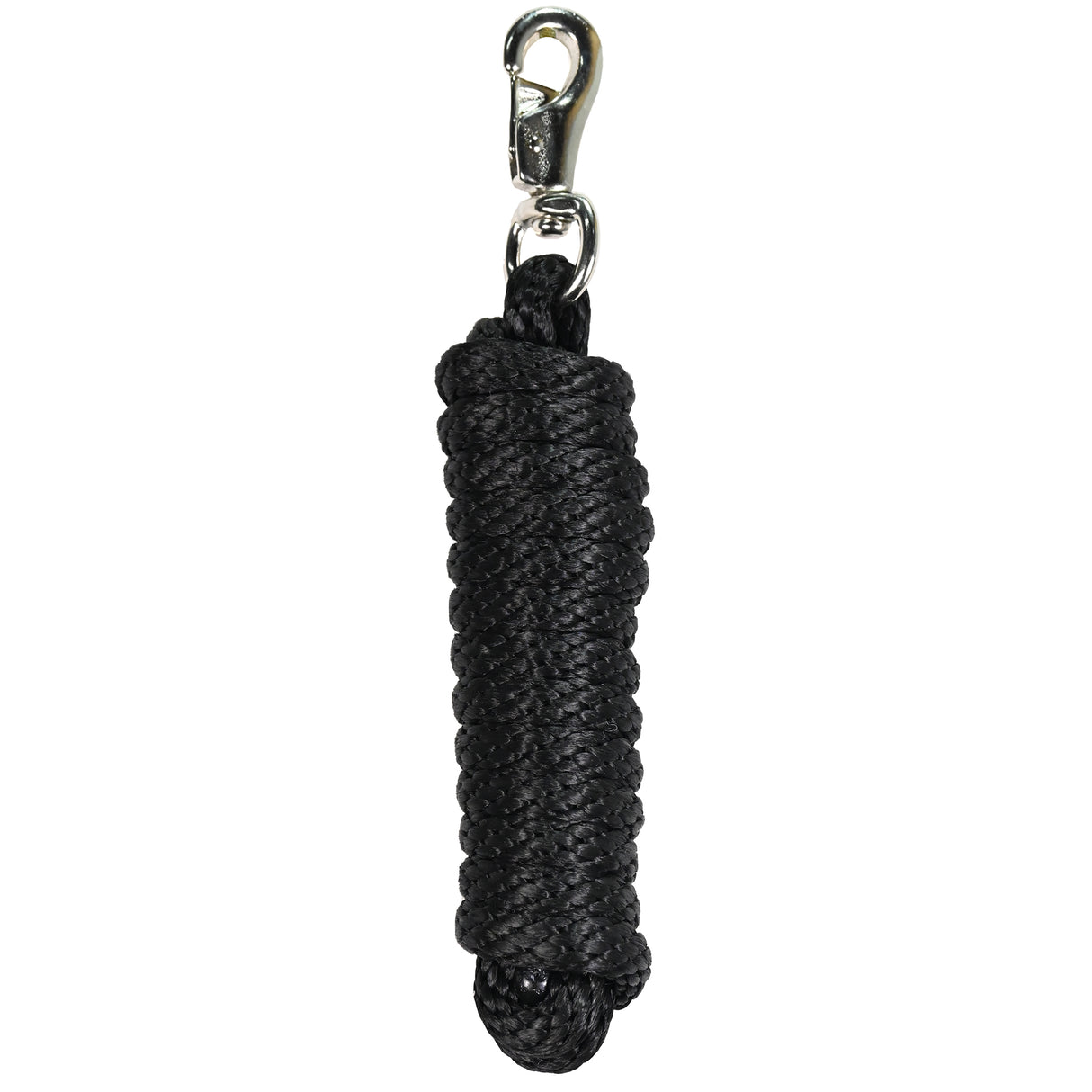Coolhorse Black Poly Lead Rope w/ Bull Snap- 5/8"X10'