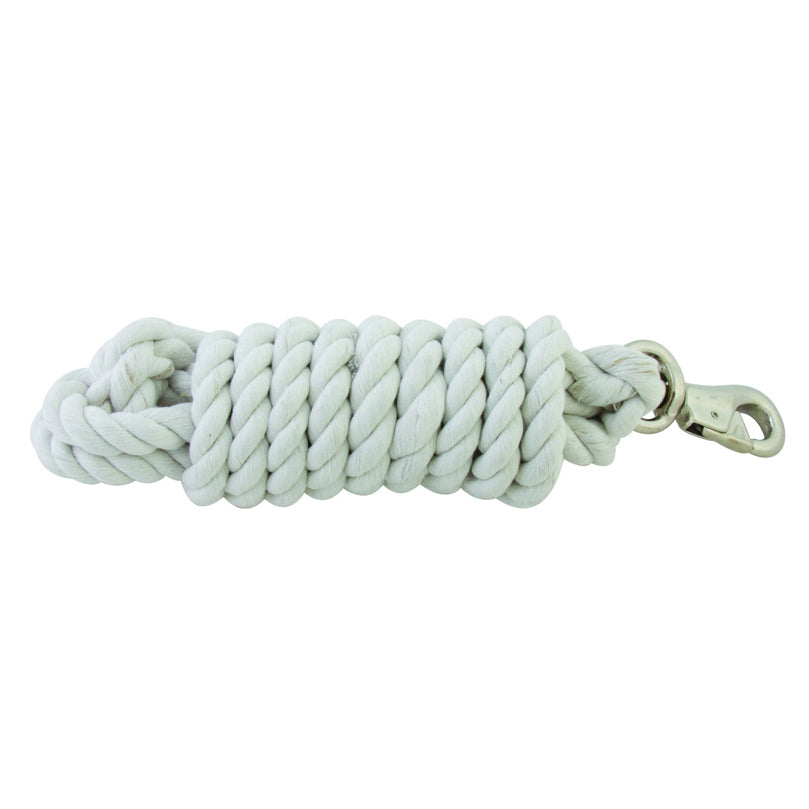 Coolhorse 10' White Cotton Lead Bull Snap