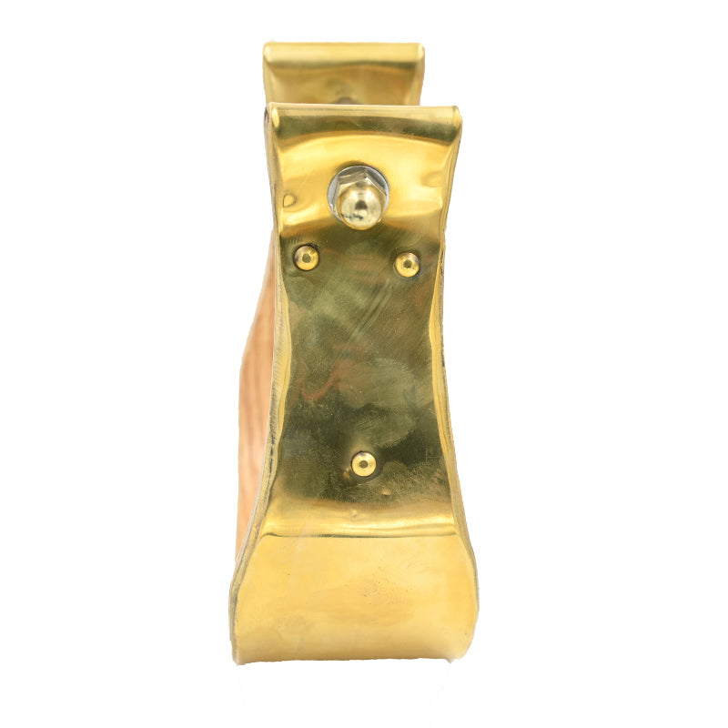 Coolhorse 3" Wooden Brass Covered Bell Stirrup