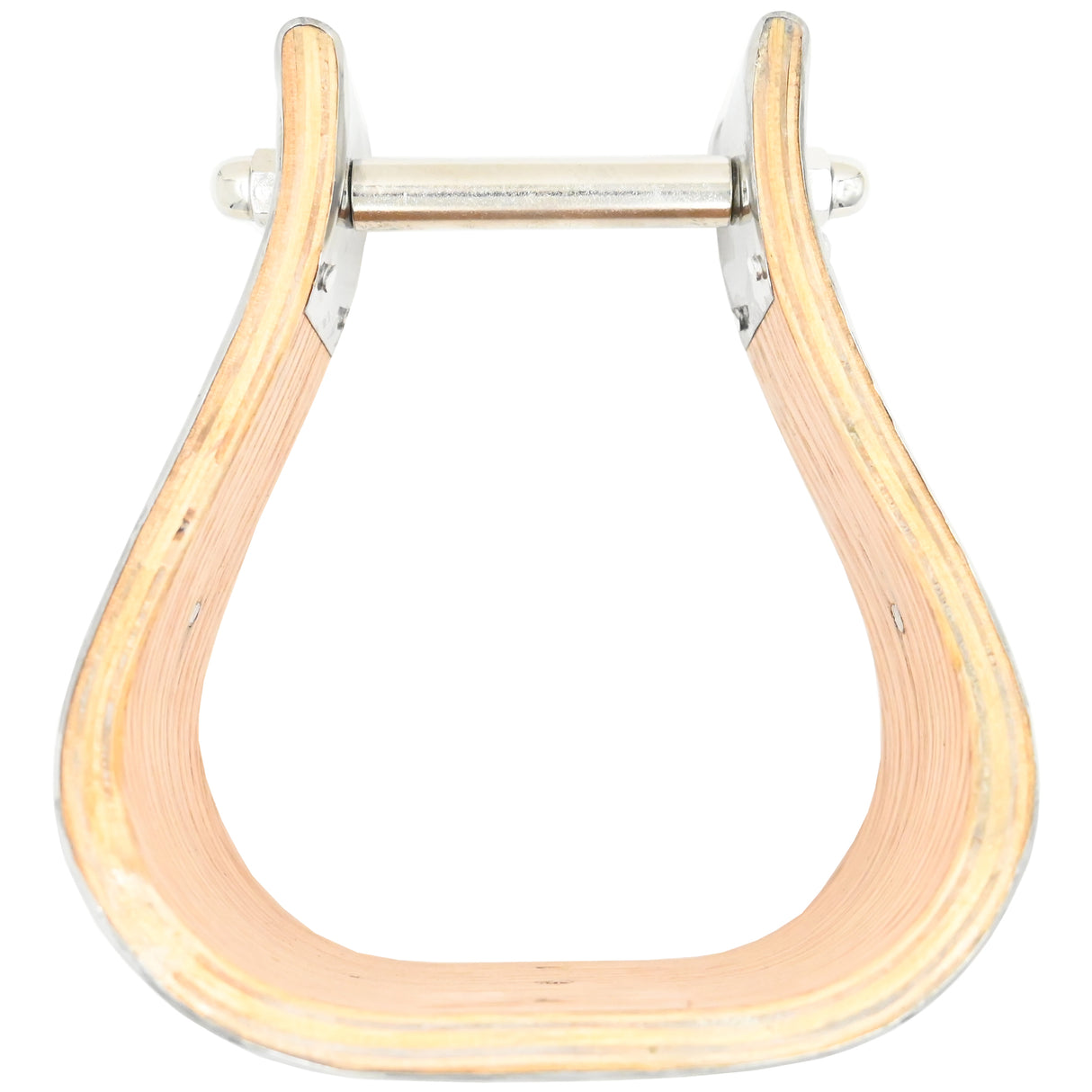 Coolhorse 4" Wooden Stainless Steel Covered Bell Stirrup