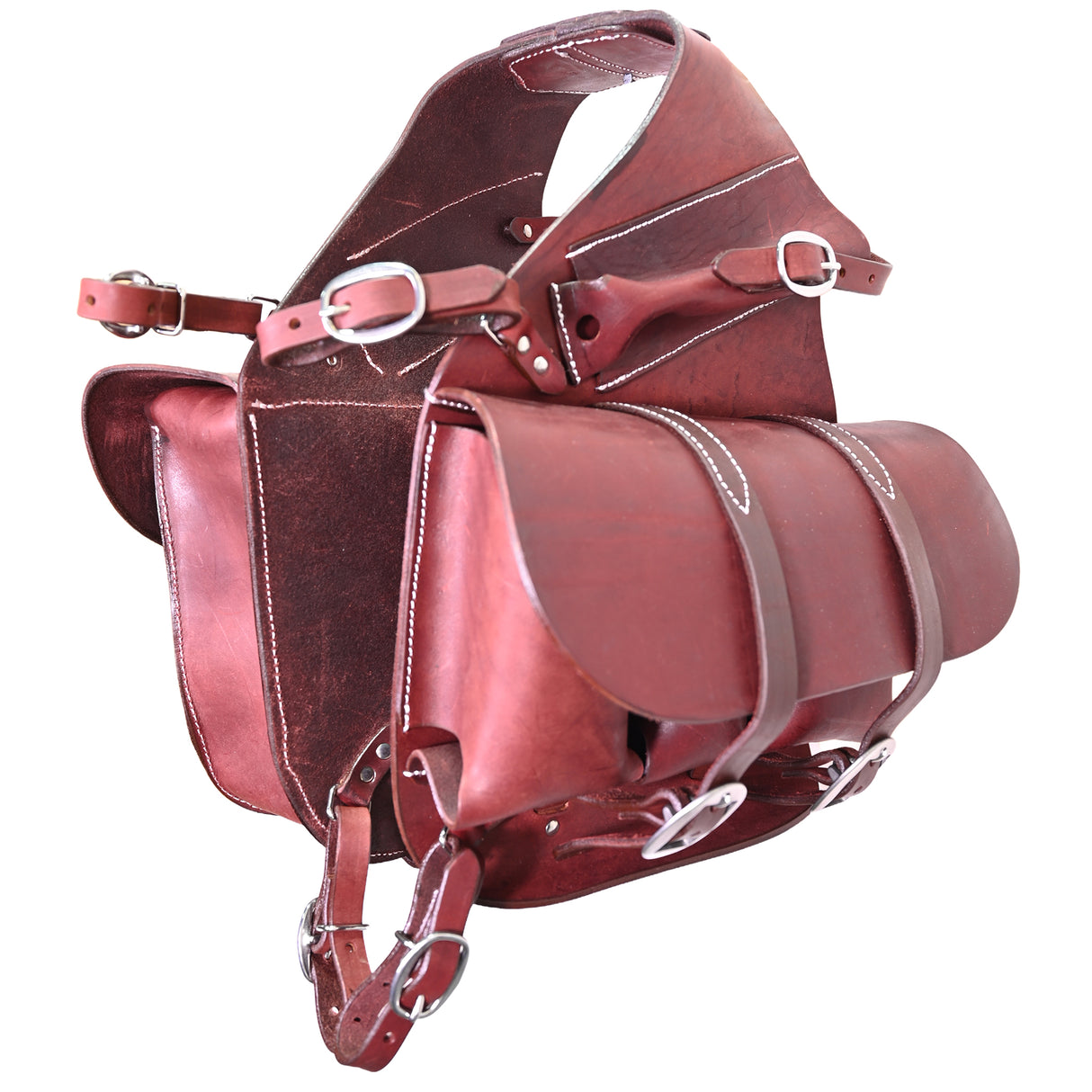Coolhorse Deluxe Burgundy Leather Medicine Bag