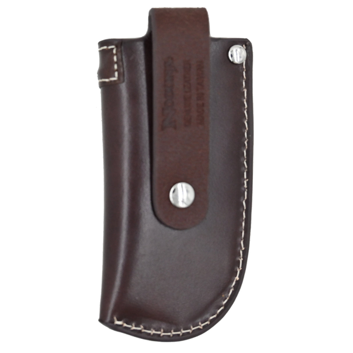 Nocona Small Leather Vertical Knife Sheath with Black Lace Stamping