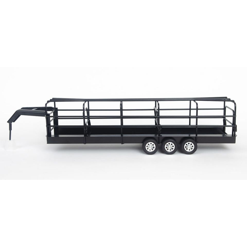 Little Buster Toys Black Gooseneck Long Trailer with Split Gates