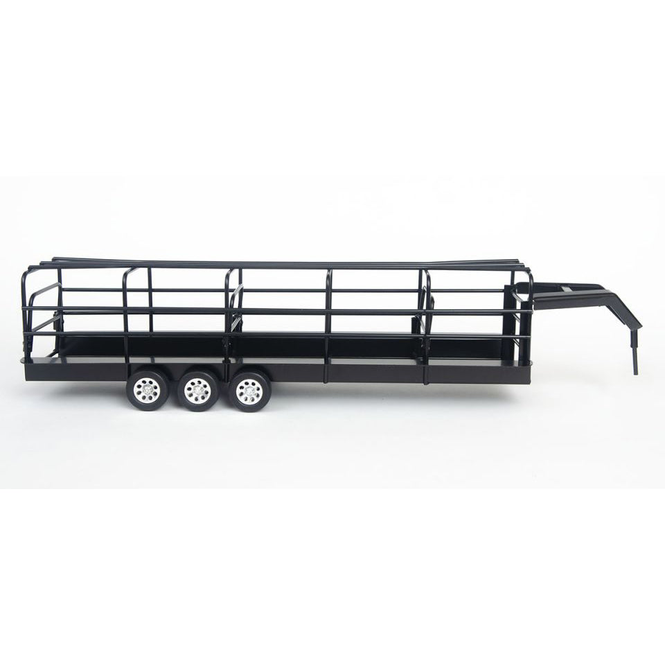 Little Buster Toys Black Gooseneck Long Trailer with Split Gates