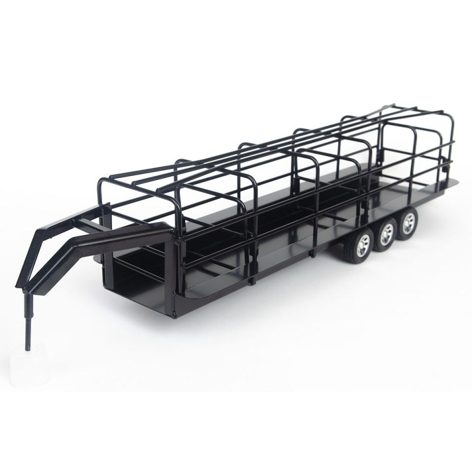 Little Buster Toys Black Gooseneck Long Trailer with Split Gates