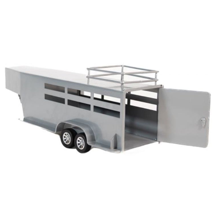 Little Buster Toys Silver Gooseneck Stock Combo Trailer