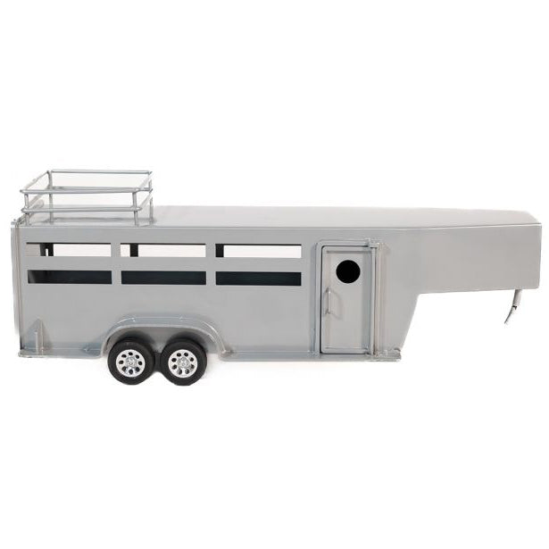Little Buster Toys Silver Gooseneck Stock Combo Trailer