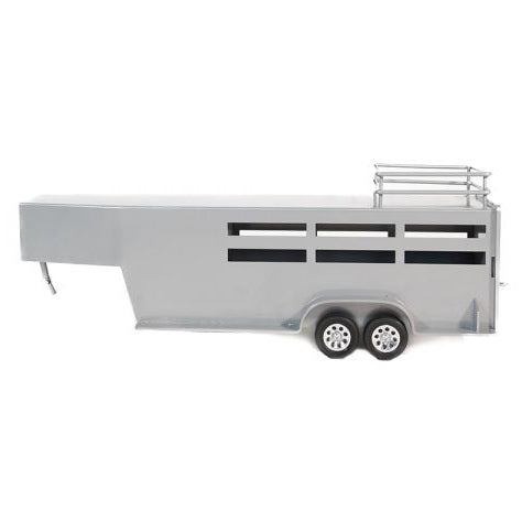 Little Buster Toys Silver Gooseneck Stock Combo Trailer