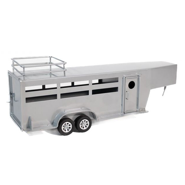 Little Buster Toys Silver Gooseneck Stock Combo Trailer