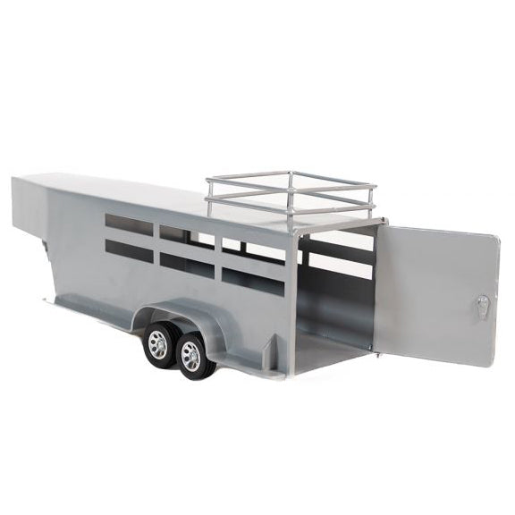 Little Buster Toys Silver Gooseneck Stock Combo Trailer