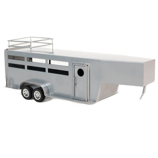 Little Buster Toys Silver Gooseneck Stock Combo Trailer
