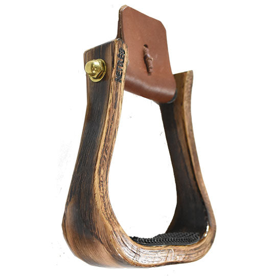 Nettles 2" Rustic Wrangler Barrel Stirrups with Gripper