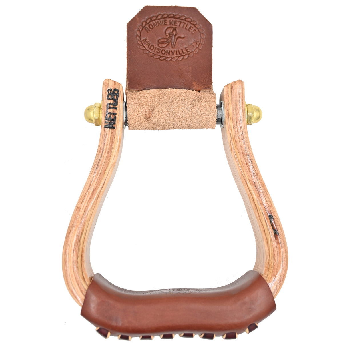 Nettles 2" Flat Bottom Varnish Youth Stirrups
