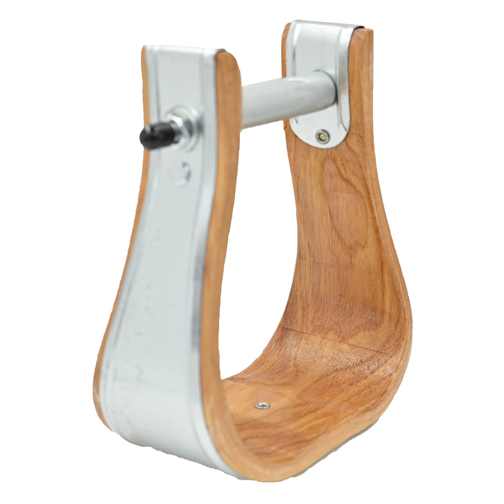 Weaver Leather 3" Wooden Bell Stirrups with Metal Overlay