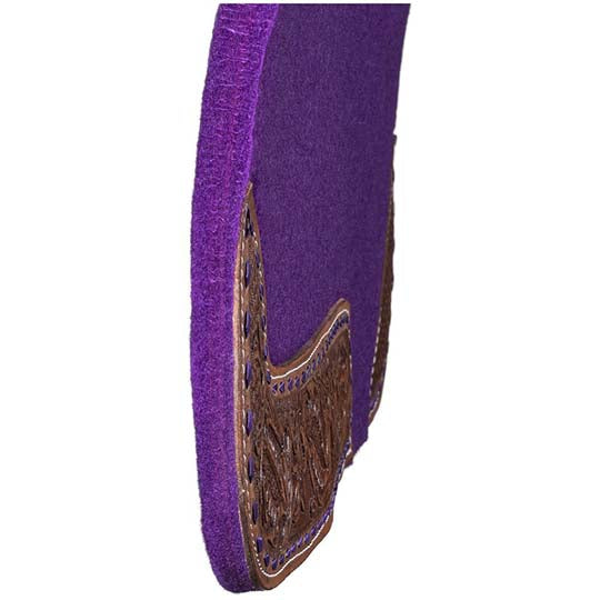 Tough 1 3/4" 30" x 30" Buckstitch Barrel Saddle Pad in Purple