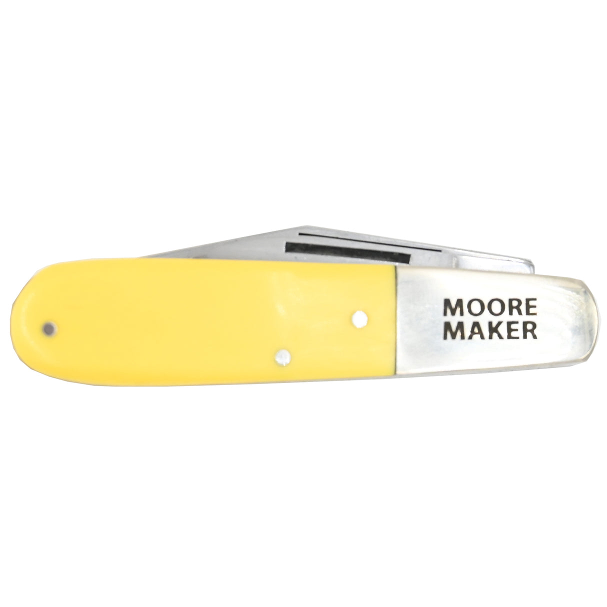Moore Maker Yellow 3 1/2" Barlow Knife