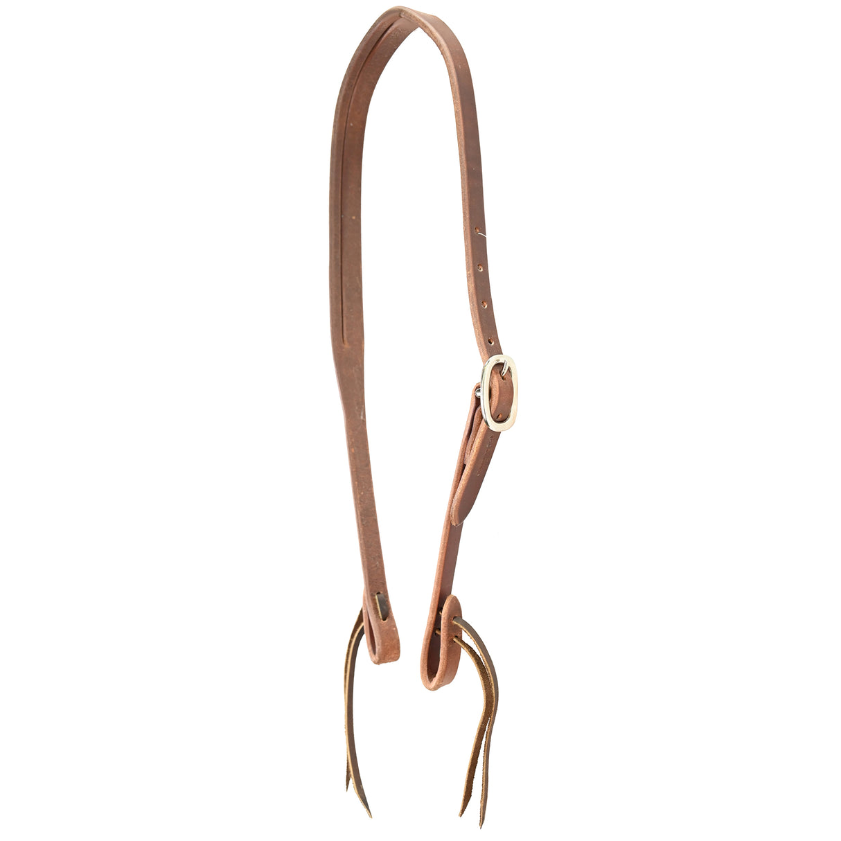 Cowperson Tack 3/4" Slit Ear Headstall with Chrome Buckle