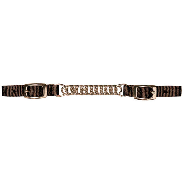 Coolhorse Nylon Flat Link Curb Chain- Brown