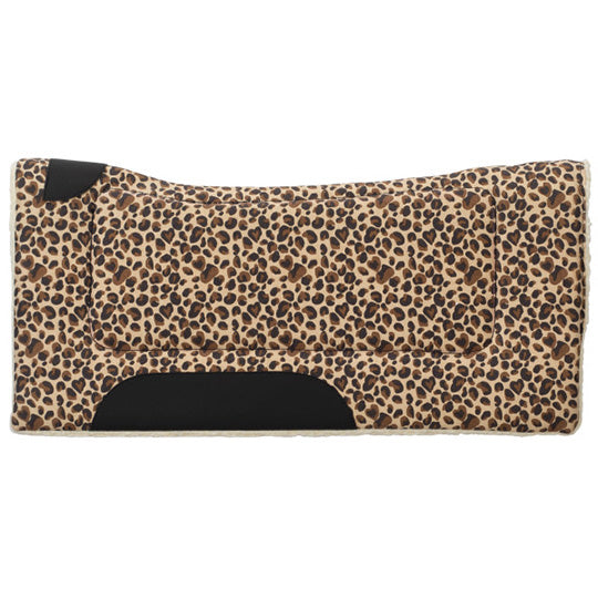 Weaver Leather 1" Pony Contoured Fleece Bottom Leopard Saddle Pad- 23"X23"