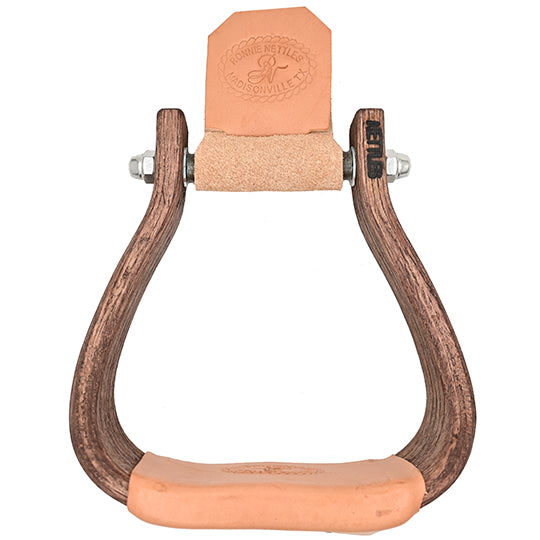Nettles 3" "The Chisholm" Mahogany Overshoe Stirrups
