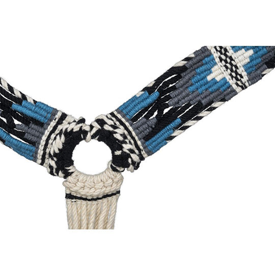 Tough 1 Wool String 3 Piece Breast Collar- Navy Blue/Grey/Turquoise/Cream