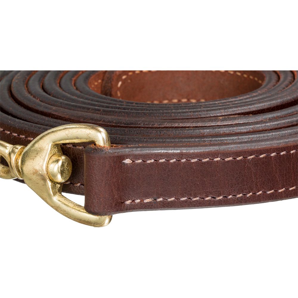 Tough 1 10' Leather Lead with 30" Stud Chain