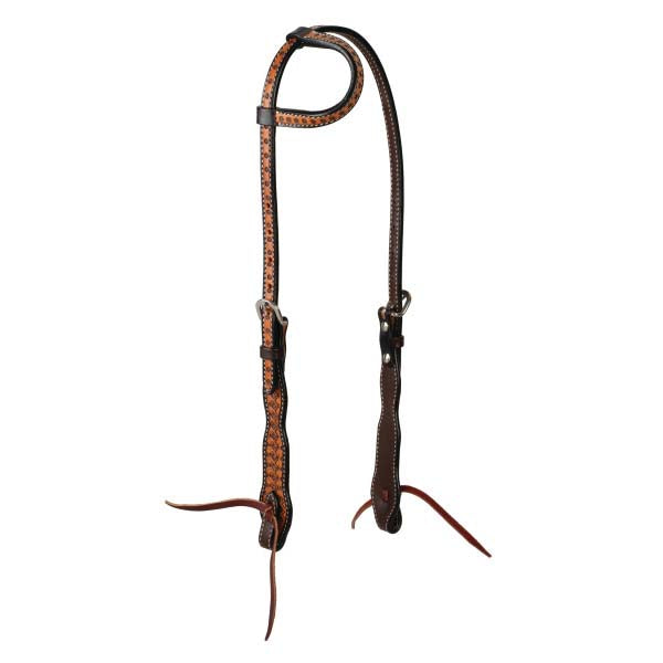 Weaver Leather Floret Tooled Slip Ear Headstall