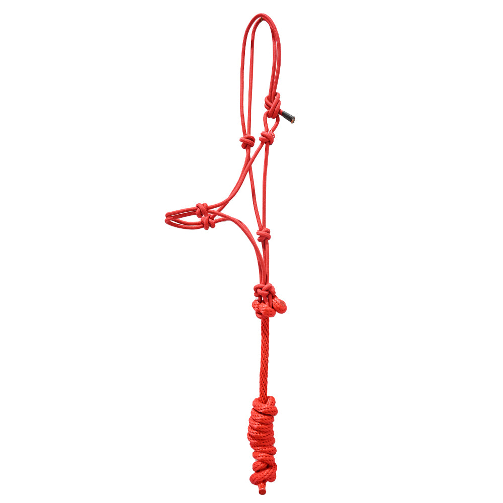 Tough 1 Mini Rope Halter with Lead Rope- Red