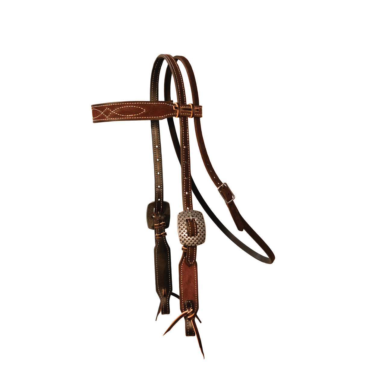 Professional's Choice Chocolate Roughout Gunslinger Browband Headstall