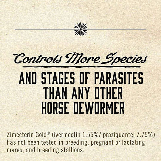 Zimecterin Gold (Ivermectin 1.55%/Praziquantel 7.75%) Dewormer Paste
