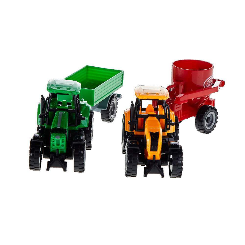 M & F Western Bigtime Barnyard Assorted Tractors With Trailers