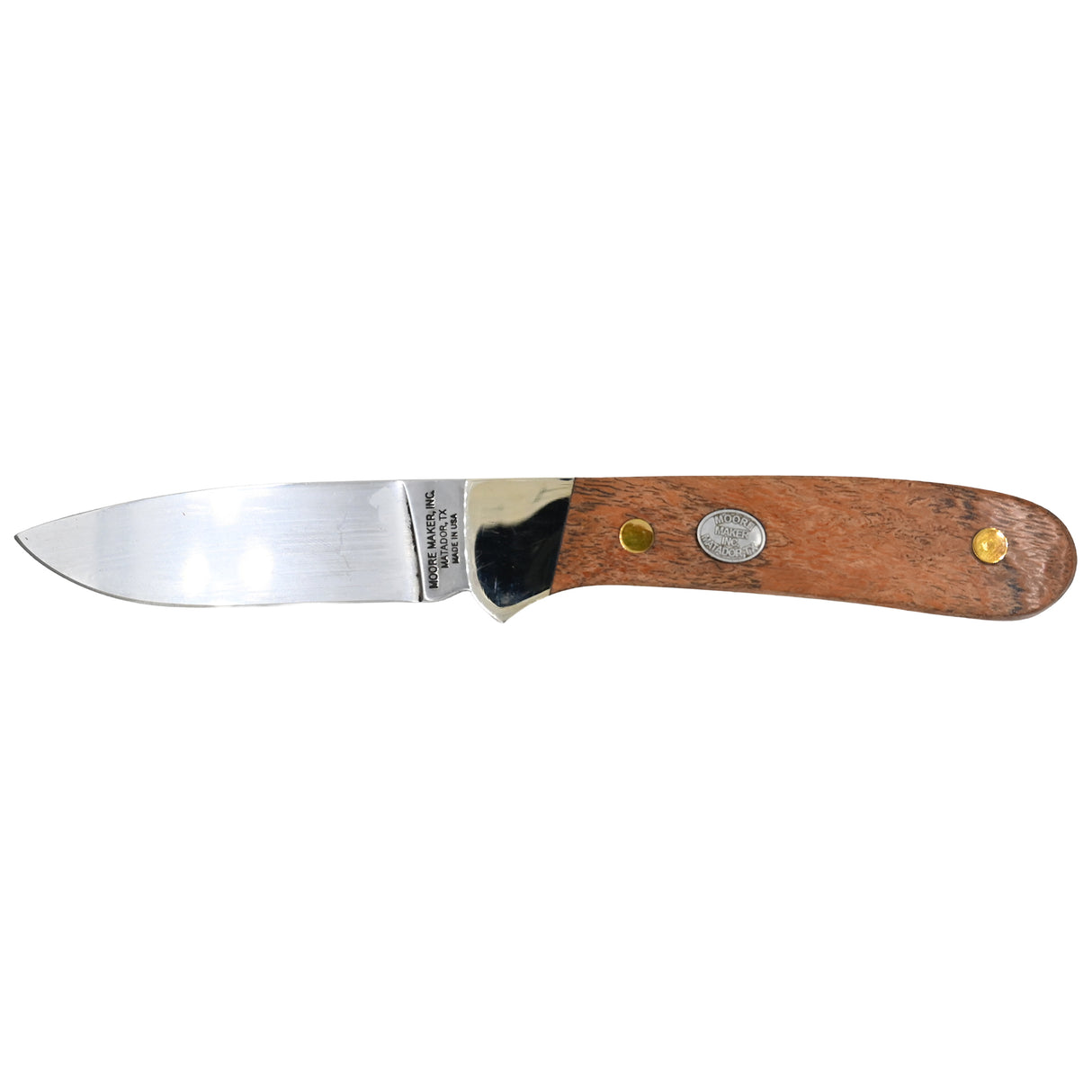 Moore Maker Drop Point Hunter Knife- Mesquite Handle
